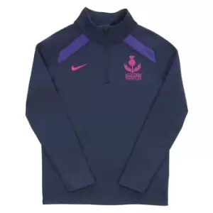 Nike Scottish Thistles Netball quarter Zip Midlayer Jnr - Blue