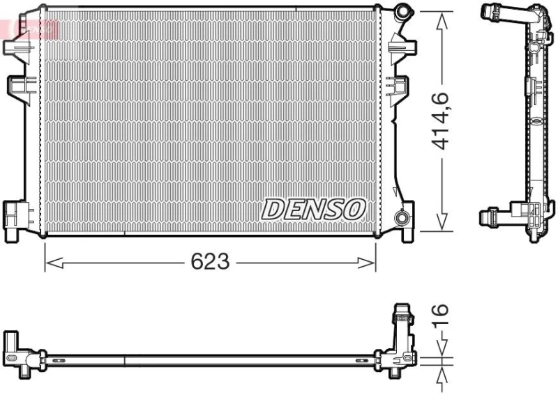 Image of DENSO Engine radiator DENSO DRM02048