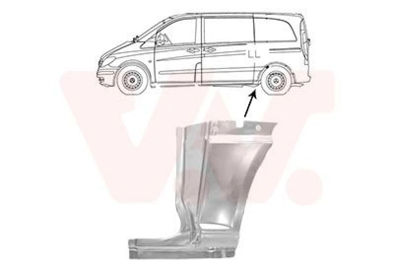 Image of VAN WEZEL Side panel VAN WEZEL 3080141