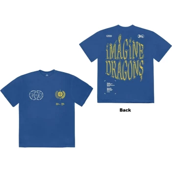 Image of Imagine Dragons - Lyrics Unisex Large T-Shirt - Blue