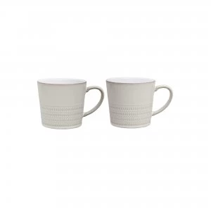 image of Denby Natural Canvas 2 Textured Mugs Set