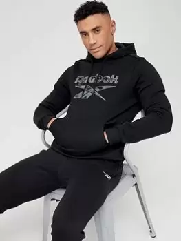 Image of Reebok Identity Camo Big Logo Hoodie - Black Size M Men
