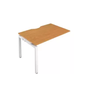 Image of Telescopic 1 Person Bench Extension 1200 X 800 Cut Out Nova Oak - White