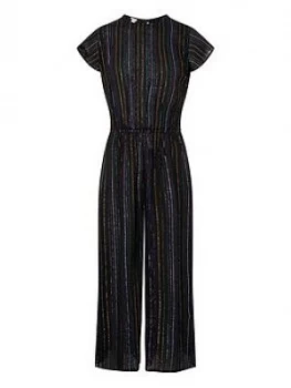Image of Monsoon Girls Storm Rayne Sparkle Jumpsuit - Black, Size 9-10 Years, Women