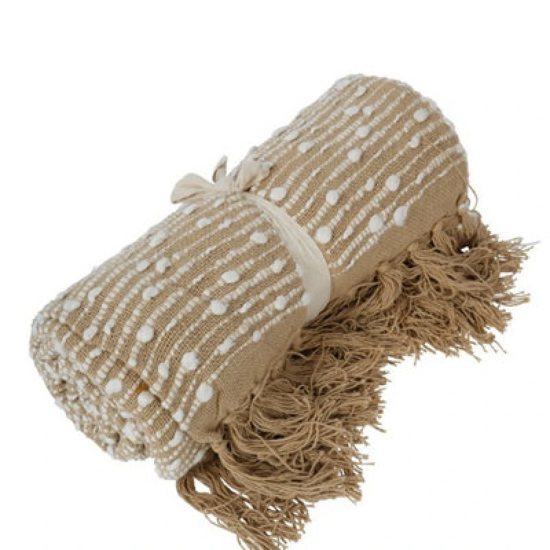 Image of Buttercup Farm Jette Throw - Cotton - L125 X W150 X H1cm - Natural