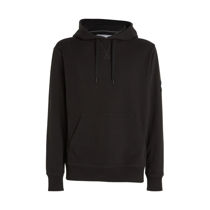 Image of Calvin Klein Jeans Monogram Badge Hoodie Black male XL