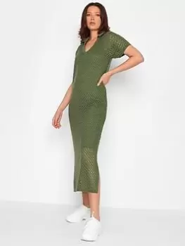 image of Long Tall Sally Crochet Dress - Green, Size 10-12, Women