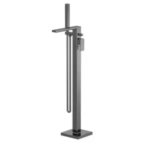 image of Nuie Windon Freestanding Bath Shower Mixer - Brushed Gun Metal