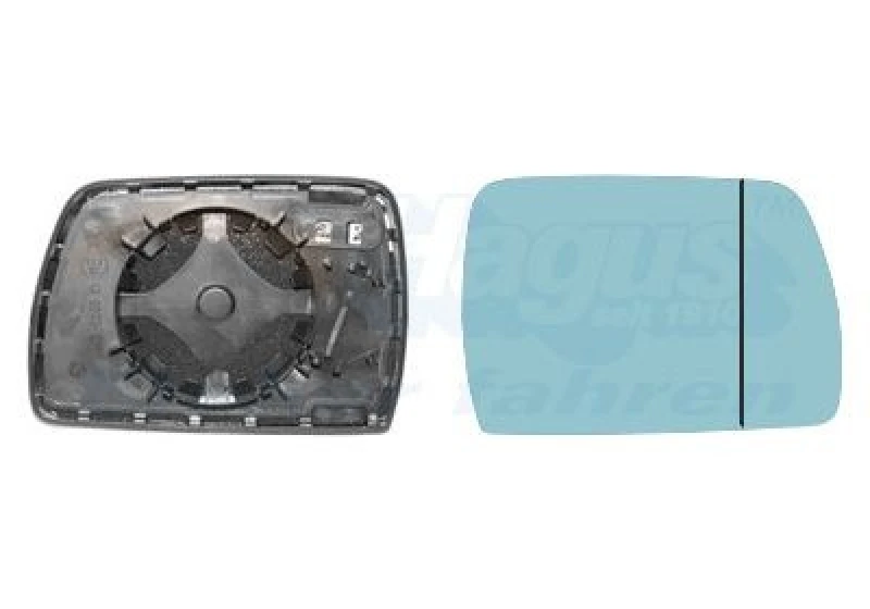 Image of VAN WEZEL Wing mirror glass VAN WEZEL 0680838