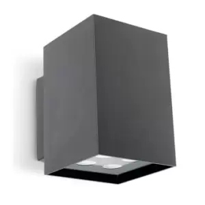 image of Afrodita Outdoor LED Up & Down Wall Light Urban Grey 10cm 1296lm 3000K IP65