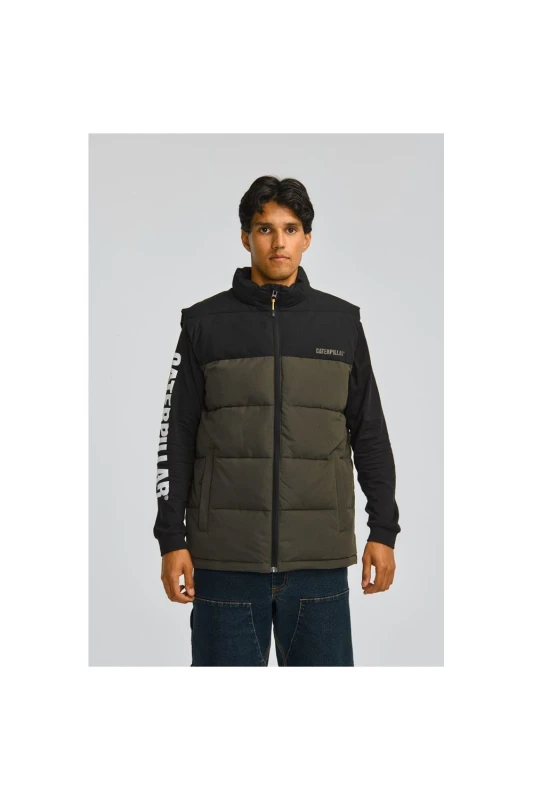 Image of Caterpillar Mens Arctic Zone Vest in Green Size: 3XL Green Male 3XL