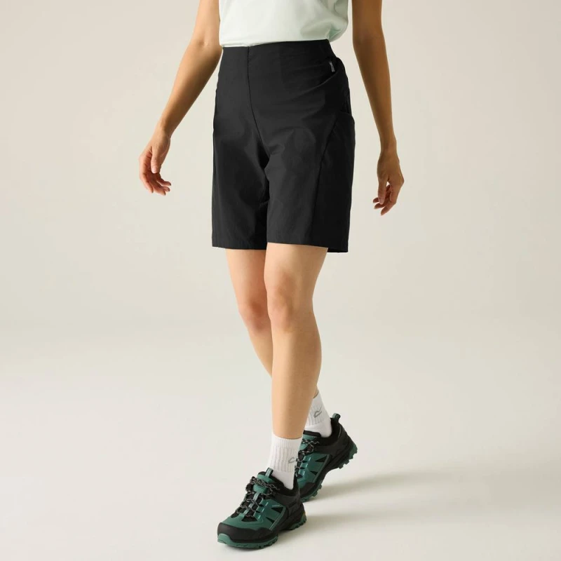 Image of Regatta Womens Pentre Lite Walking Shorts in Jet Black Size: 10 Jet Black Female 10