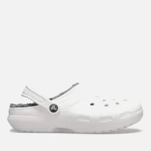 image of Crocs Classic Lined Clogs - White/Grey - M3W4