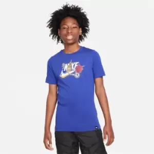 Image of Nike Chelsea Futura T-Shirt 2023 2024 Juniors - Blue