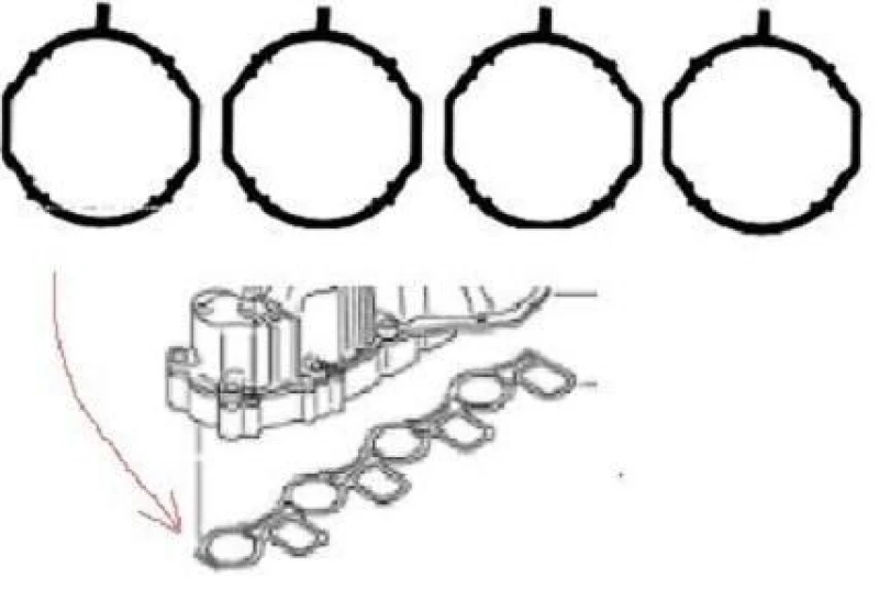 Image of Gasket Set, intake manifold PAYEN HA5069