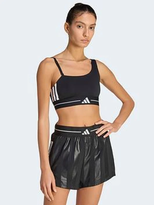 Image of Sports bra adidas Hyperglam 3-Stripes Noir Female M