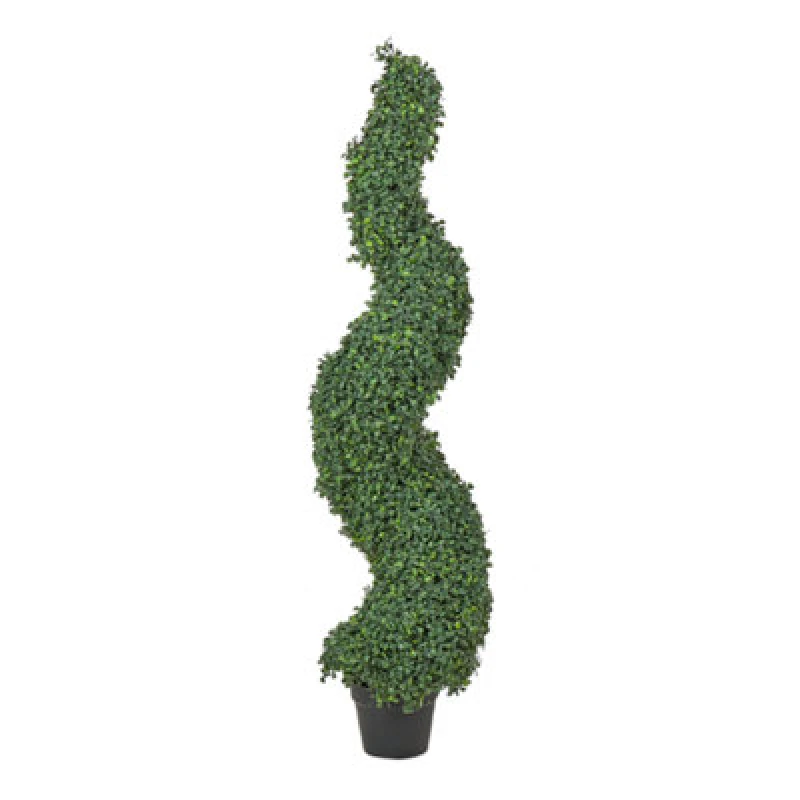 Image of Beliani Artificial Plant Boxwood Spiral Tree 120 Cm Green