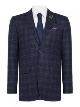 image of Ted Baker Mens Nevos Tight Lines Check Jacket Blue