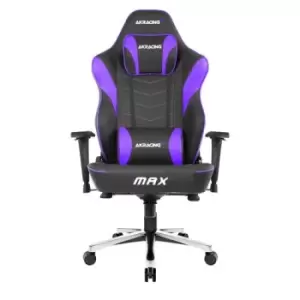 image of AKRacing Masters Series Max Gaming armchair Upholstered padded seat Black Violet