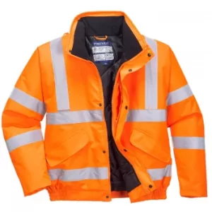 Image of Oxford Weave 300D Class 3 GO/RT Hi Vis Bomber Jacket Orange L