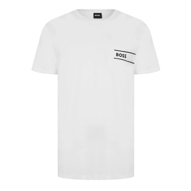 Image of Boss Mens HBW Logo T-Shirt White 100 male S