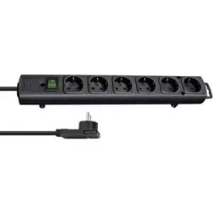 image of Brennenstuhl 1153300100 Power strip (+ switch) 6x Black CEE plug