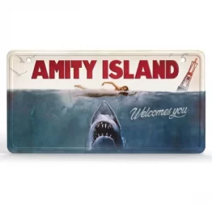Image of JAWS Amity Island Metal Sign