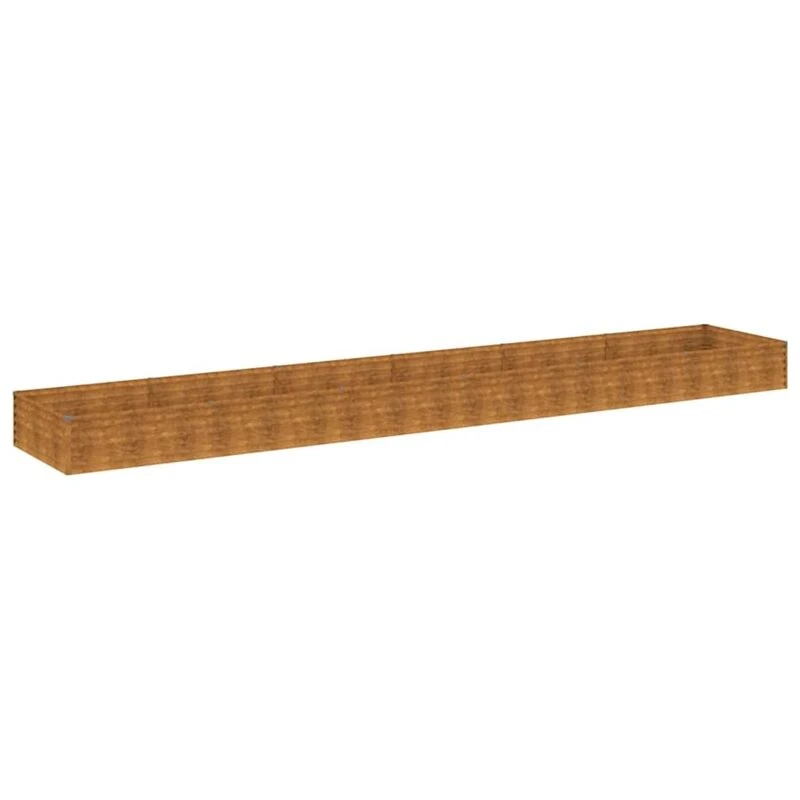 Image of vidaXL Garden Raised Bed 579x100x36cm Corten Steel, Brown 151998