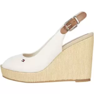 Image of Tommy Hilfiger Wedges white ICONIC ELENA SLING BACK WEDGE 7.5