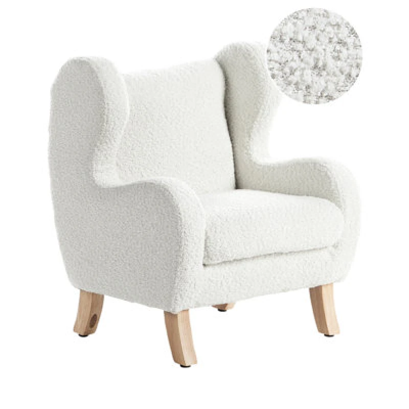 Image of Beliani Kids Armchair Farum Boucle Off-White