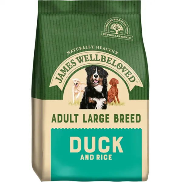 image of James Wellbeloved Adult Large Breed Duck Dog Food 15kg