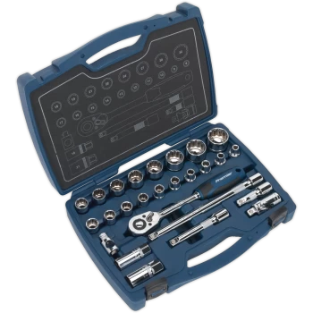 image of Sealey AK8995 1/2" Drive 26 Piece Socket Set 1/2"