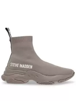 Image of Steve Madden Master Sock Trainers - Taupe, Size 39, Women