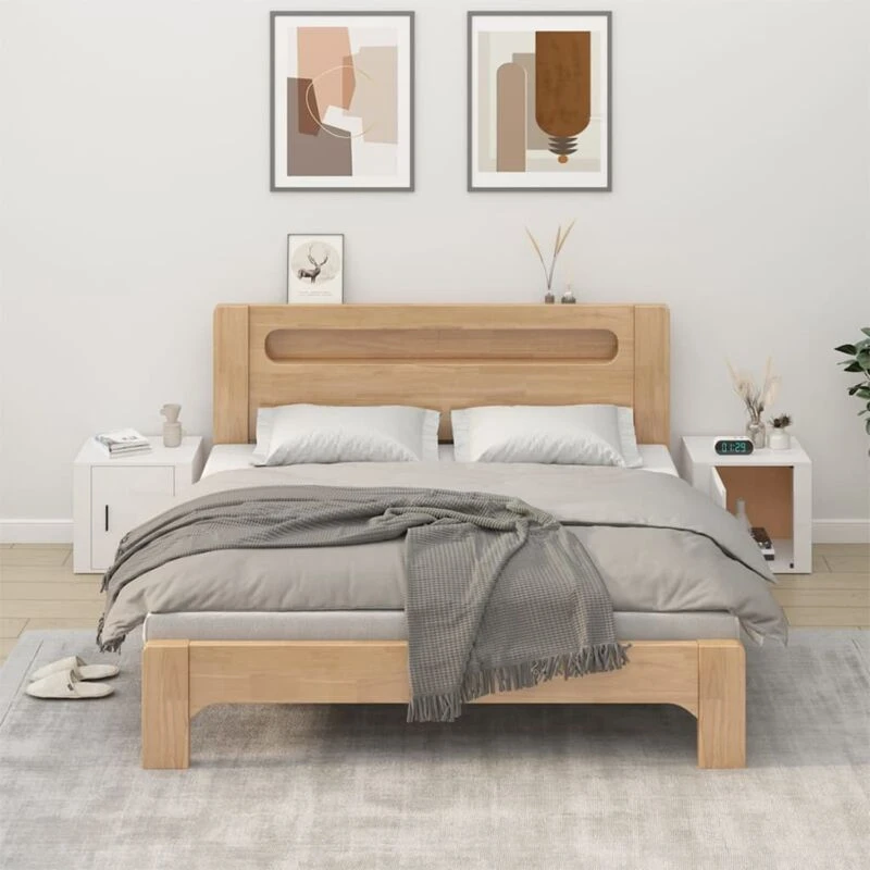 Image of Vidaxl Bedside Cabinets 2 Pcs High Gloss White 50X39X47 Cm, White 816693