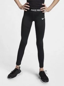 image of Nike Girls Leggings - Black Size M 10-12 Years, Women