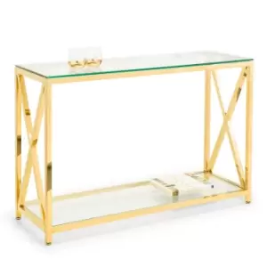 image of Julian Bowen Miami Console Table Gold