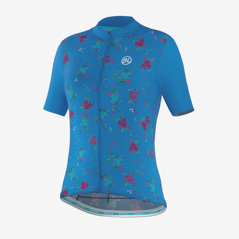 Image of Bicycle Line Womens Garda Short Sleeve UPF 30+ Short Sleeve Cycling Jersey Teal Green female 8 (XS)