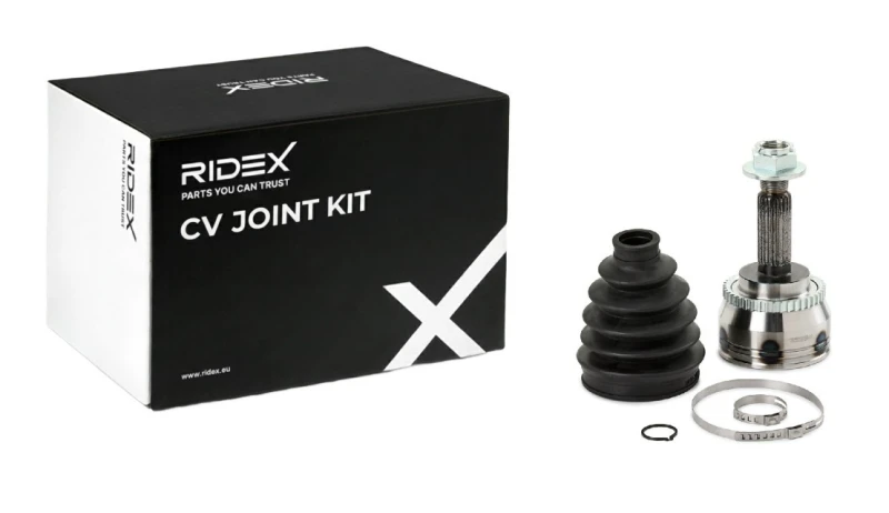 Image of RIDEX 5J0035 CV Joint Wheel Side, for vehicles with ABS Joint Kit,drive shaft (5)