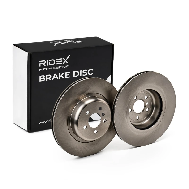 Image of RIDEX 82B2980 Brake disc Rear Axle, internally vented, Cast Iron, Uncoated, Untreated, without bolts/screws Cast Iron Brake Disc (82)