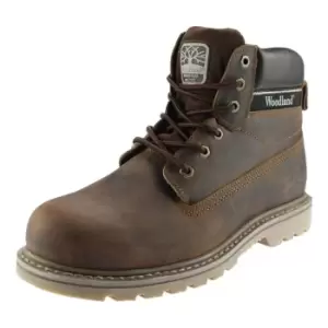 image of Woodland Mens 6 Eye Padded Utility Boots (11 UK) (Brown)