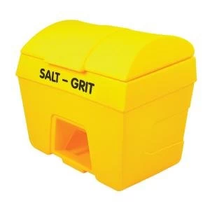 Image of Winter Salt and Grit Bin With Hopper Feed 400 Litre Yellow 317071