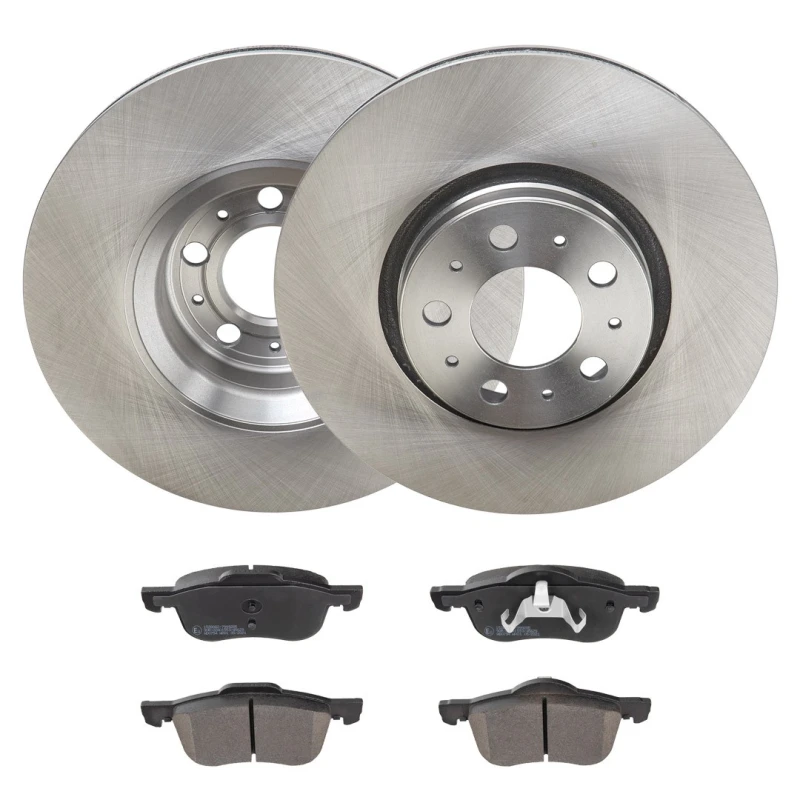 Image of RIDEX 3405B2013 Brake disc and pads set Front Axle, Brake Disc Type: Vented, excl. wear warning contact Brake Set,disc brakes (3405)