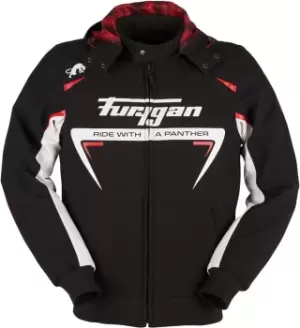 Image of Furygan Sektor Roadster Motorcycle Textile Jacket, black-white-red, Size 3XL, black-white-red, Size 3XL