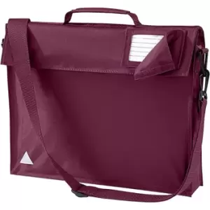 image of Junior Book Bag With Strap (One Size) (Burgundy) - Quadra