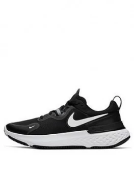 image of Nike React Miler, Black/White, Size 3, Women