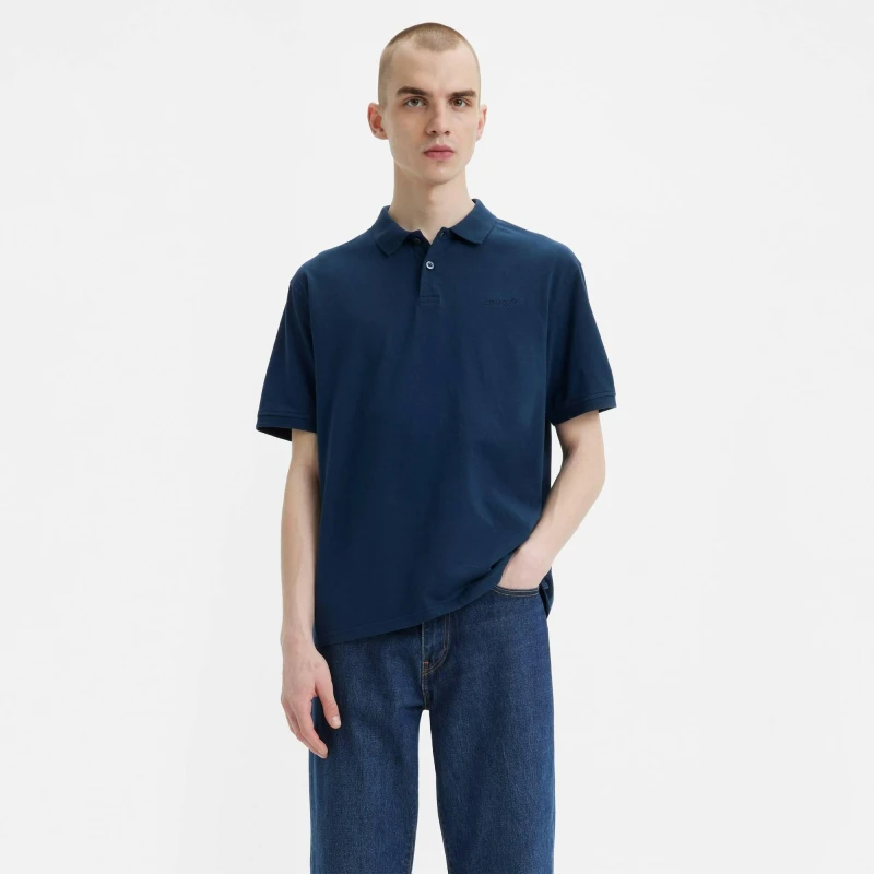 Image of Levis Authentic Polo Shirt Navy Blue Men S;M;L;XL