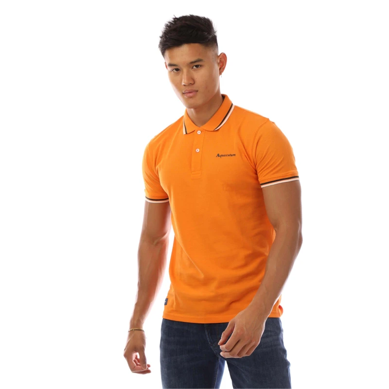 Image of Aquascutum Logo Polo Shirt Orange male Large