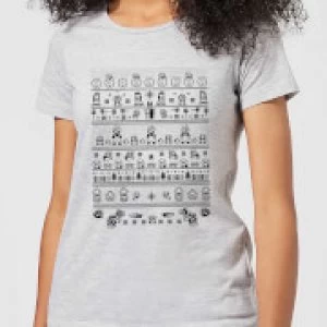 Image of Nintendo Super Mario Retro Knit Womens Christmas T-Shirt - Grey - 3XL