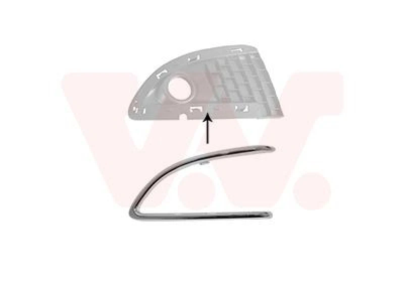 Image of VAN WEZEL Bumper grill VAN WEZEL 1779595