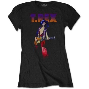 Image of T-Rex - Rockin' Womens Large T-Shirt - Black